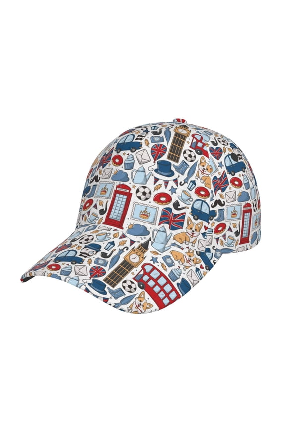 Unisex London Symbols1 Pattern Baseball Cap Unisex Washed Classic Adjustable Hat