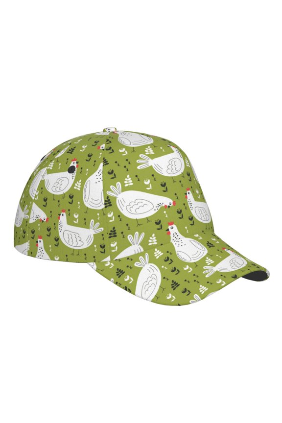 Unisex Lovely Chickens Pattern Baseball Cap Unisex Washed Classic Adjustable Hat