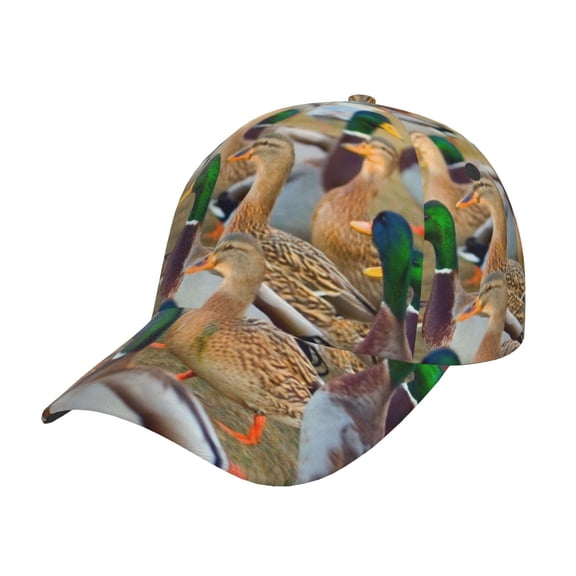 Kdxio Unisex Mallard Ducks Pattern Baseball Cap Unisex Washed Classic Adjustable Hat