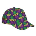 thumbnail image 1 of Kdxio Unisex Mardi Gras Carnival3 Pattern Baseball Cap Unisex Washed Classic Adjustable Hat, 1 of 1
