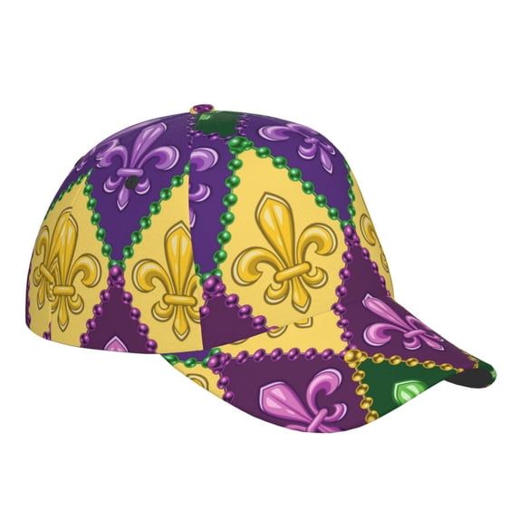 Kdxio Unisex Mardi Gras4 Pattern Baseball Cap Unisex Washed Classic Adjustable Hat