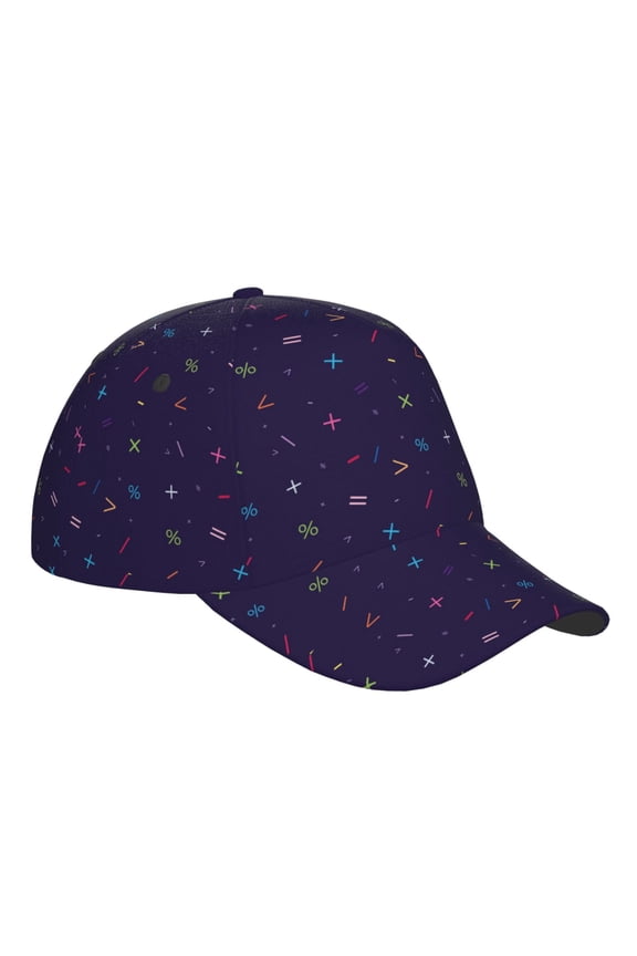Unisex Mathematical Symbols Pattern Baseball Cap Unisex Washed Classic Adjustable Hat