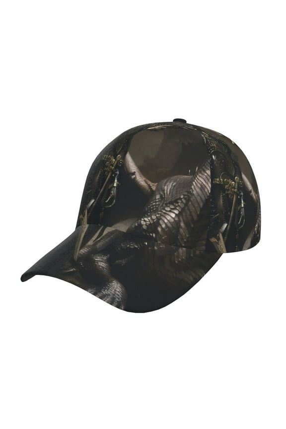 Unisex Medieval Knight And Dragon Pattern Baseball Cap Unisex Washed Classic Adjustable Hat