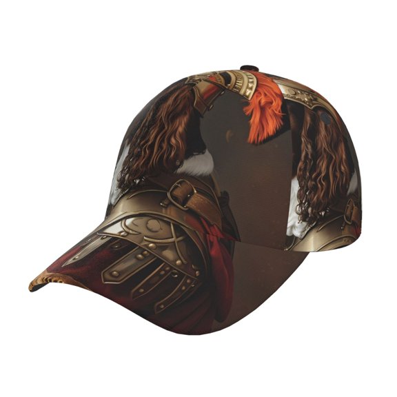 Kdxio Unisex Medieval Knight Dog Pattern Baseball Cap Unisex Washed Classic Adjustable Hat
