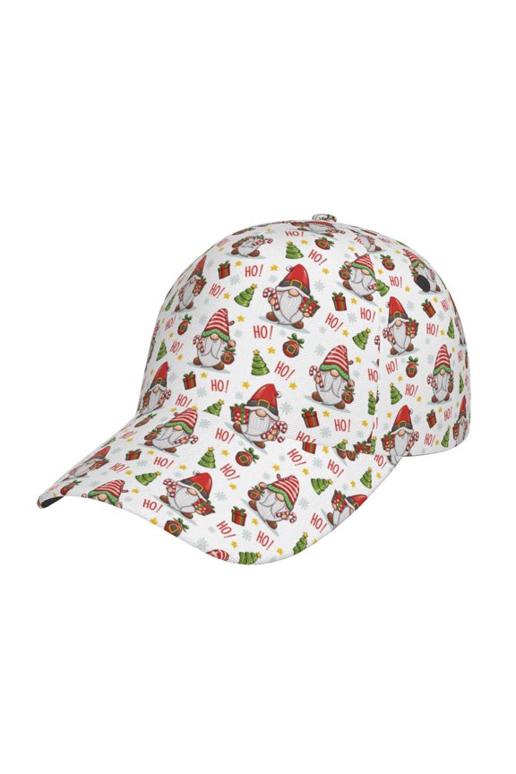 Unisex Merry Christmas Santa Pattern Baseball Cap Unisex Washed Classic Adjustable Hat