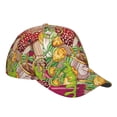 thumbnail image 1 of Kdxio Unisex Mushrooms and Leaves Pattern Baseball Cap Unisex Washed Classic Adjustable Hat, 1 of 1