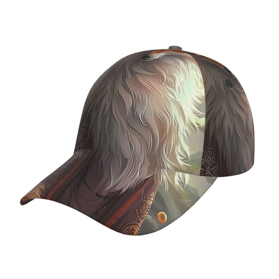 Kdxio Unisex Mystic Fox With Halo Pattern Baseball Cap Unisex Washed Classic Adjustable Hat