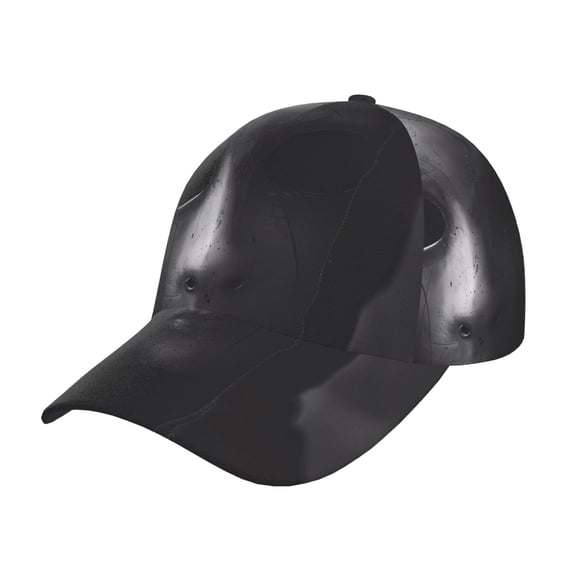 Kdxio Unisex Mystical Masked Figure Monochrome Pattern Baseball Cap Unisex Washed Classic Adjustable Hat