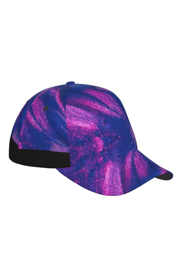 Unisex Neon Gradient Blue Pattern Baseball Cap Unisex Washed Classic Adjustable Hat
