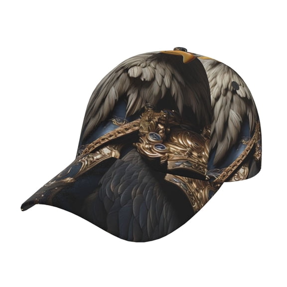 Kdxio Unisex Noble Style Bald Eagle Pattern Baseball Cap Unisex Washed Classic Adjustable Hat