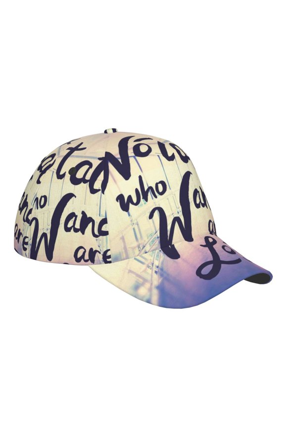 Unisex Not All Those Who Wander Are Lost Pattern Baseball Cap Unisex Washed Classic Adjustable Hat