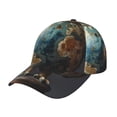thumbnail image 1 of Kdxio Unisex Owl Globe Sculpture Pattern Baseball Cap Unisex Washed Classic Adjustable Hat, 1 of 5
