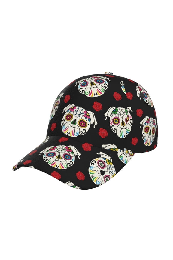 Unisex PUG Pattern Baseball Cap Unisex Washed Classic Adjustable Hat