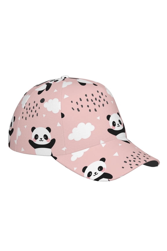 Unisex Panda Flying in the Sky Pattern Baseball Cap Unisex Washed Classic Adjustable Hat