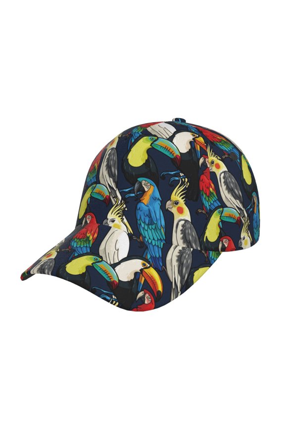 Unisex Parrot Pattern Baseball Cap Unisex Washed Classic Adjustable Hat