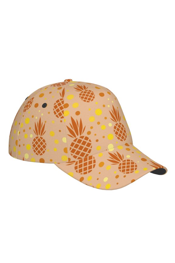 Unisex Pineapples Pattern Baseball Cap Unisex Washed Classic Adjustable Hat