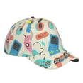 thumbnail image 1 of Kdxio Unisex Playing Video Games Pattern Baseball Cap Unisex Washed Classic Adjustable Hat, 1 of 1
