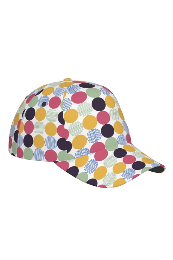 Unisex Polka Dot Pattern Baseball Cap Unisex Washed Classic Adjustable Hat