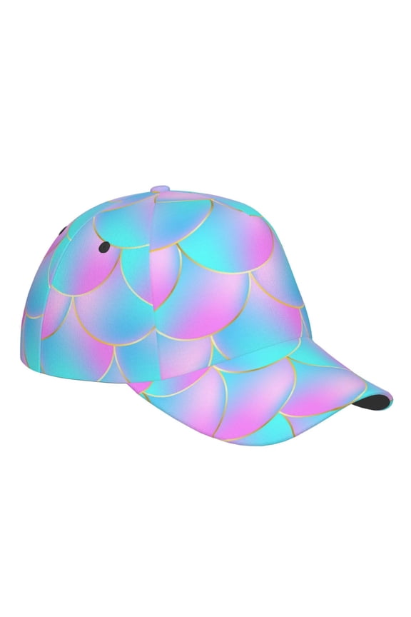 Unisex Purple Dragon Scales Pattern Baseball Cap Unisex Washed Classic Adjustable Hat