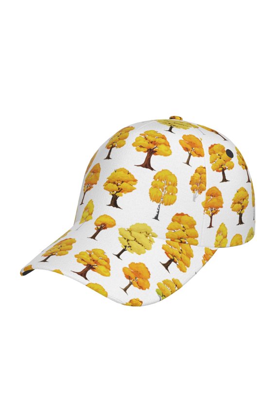 Unisex Qutumn Tree Pattern Baseball Cap Unisex Washed Classic Adjustable Hat