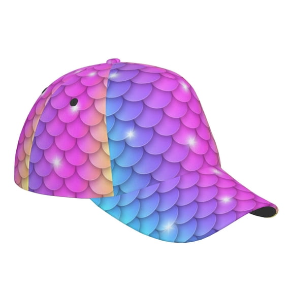 Kdxio Unisex Rainbow Scales2 Pattern Baseball Cap Unisex Washed Classic Adjustable Hat