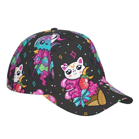 Kdxio Unisex Rainbow Unicorn Pattern Baseball Cap Unisex Washed Classic Adjustable Hat