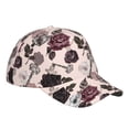 thumbnail image 1 of Kdxio Unisex Retro Red Black Roses Pattern Baseball Cap Unisex Washed Classic Adjustable Hat, 1 of 7