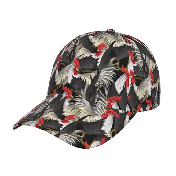 Kdxio Unisex Roosters 2 Pattern Baseball Cap Unisex Washed Classic Adjustable Hat