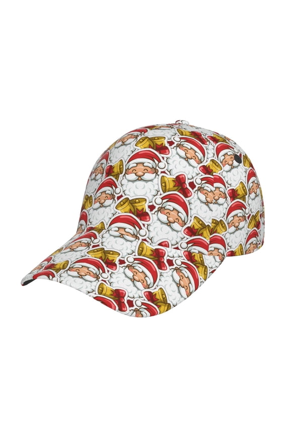Unisex Santa Claus bells Pattern Baseball Cap Unisex Washed Classic Adjustable Hat