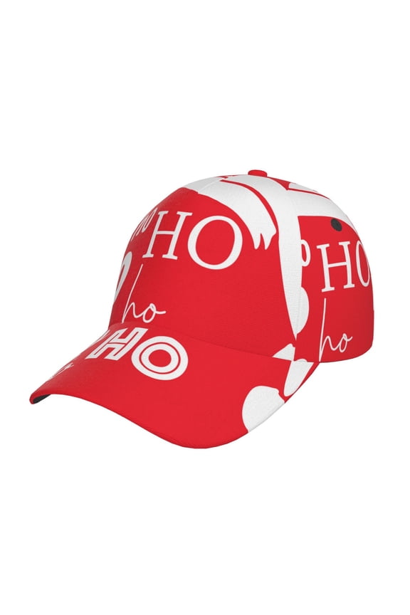 Unisex Saying Ho Ho Ho Pattern Baseball Cap Unisex Washed Classic Adjustable Hat