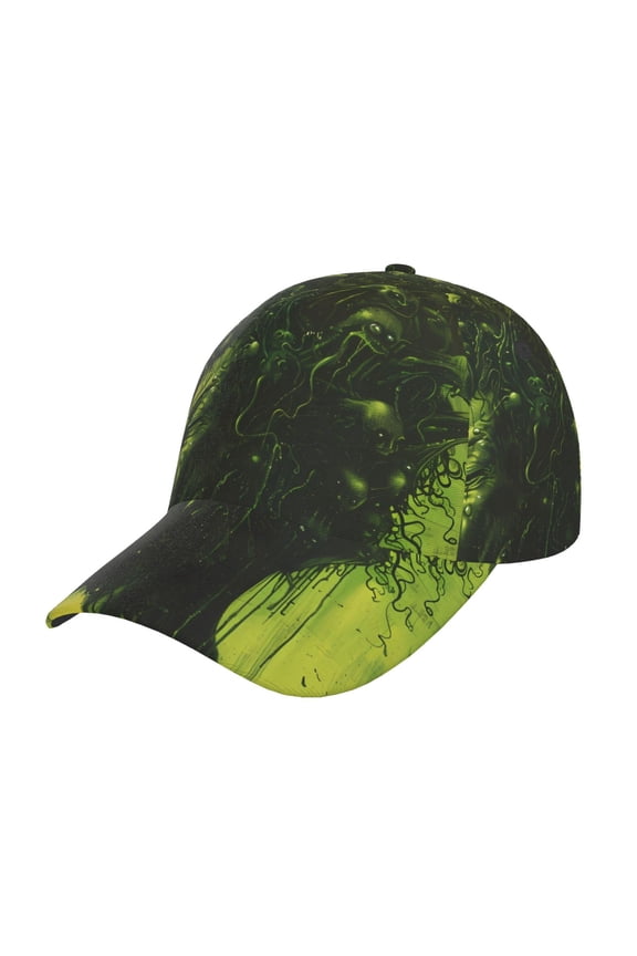 Unisex Screaming Horror Art Pattern Baseball Cap Unisex Washed Classic Adjustable Hat