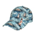 thumbnail image 1 of Kdxio Unisex Sea Marine And Lighthouse Pattern Baseball Cap Unisex Washed Classic Adjustable Hat, 1 of 5