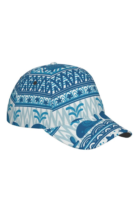 Unisex Sea Underwater Animals Pattern Baseball Cap Unisex Washed Classic Adjustable Hat