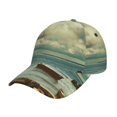 thumbnail image 1 of Kdxio Unisex Serene Coastal Blue Sky Pattern Baseball Cap Unisex Washed Classic Adjustable Hat, 1 of 5