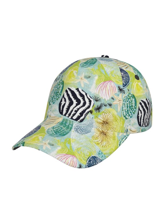 Unisex Shell Clam Pattern Baseball Cap Unisex Washed Classic Adjustable Hat