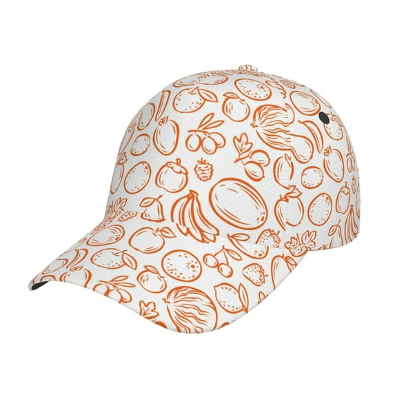 Kdxio Unisex Simple Fruit Pattern Baseball Cap Unisex Washed Classic Adjustable Hat
