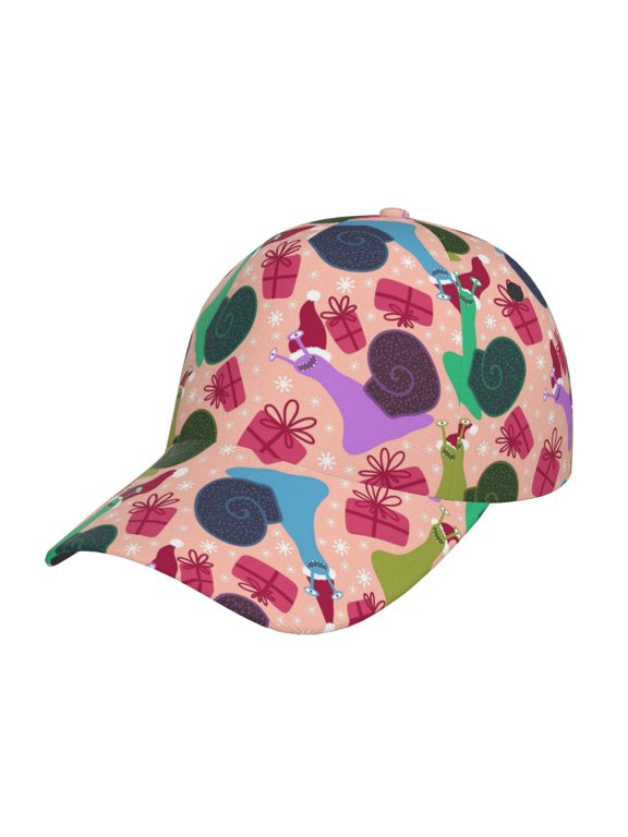 Unisex Snails Pattern Baseball Cap Unisex Washed Classic Adjustable Hat