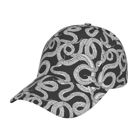 Kdxio Unisex Snake Pattern Baseball Cap Unisex Washed Classic Adjustable Hat