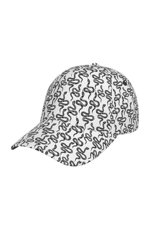 Unisex Snake Pattern Baseball Cap Unisex Washed Classic Adjustable Hat