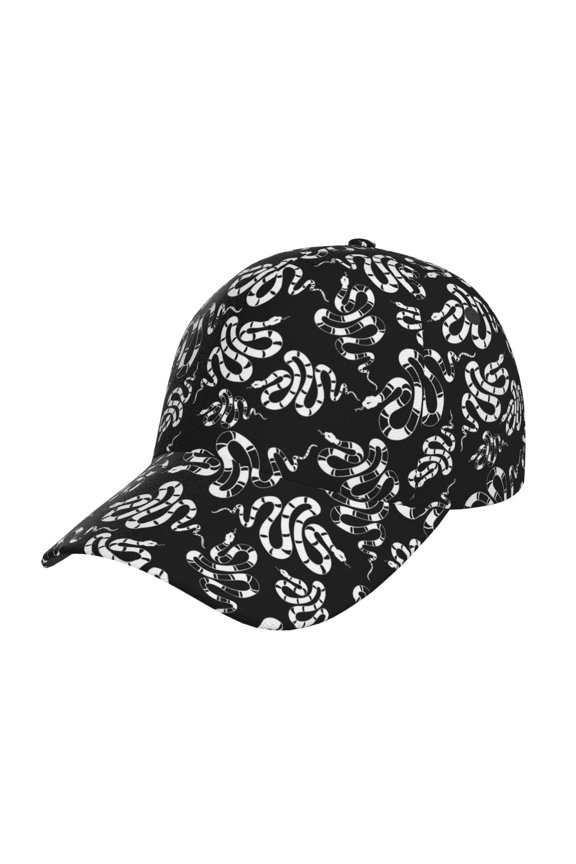 Unisex Snake Pattern Baseball Cap Unisex Washed Classic Adjustable Hat