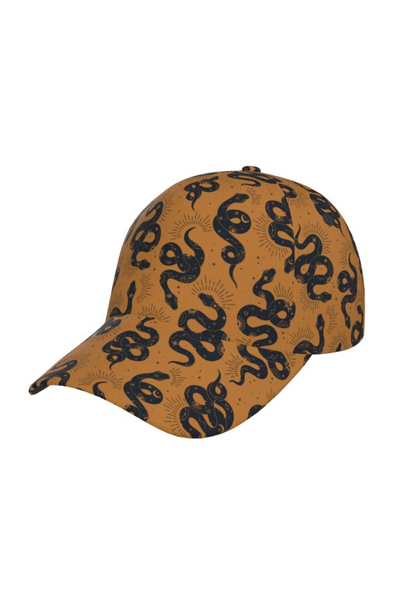 Unisex Snake Pattern Baseball Cap Unisex Washed Classic Adjustable Hat