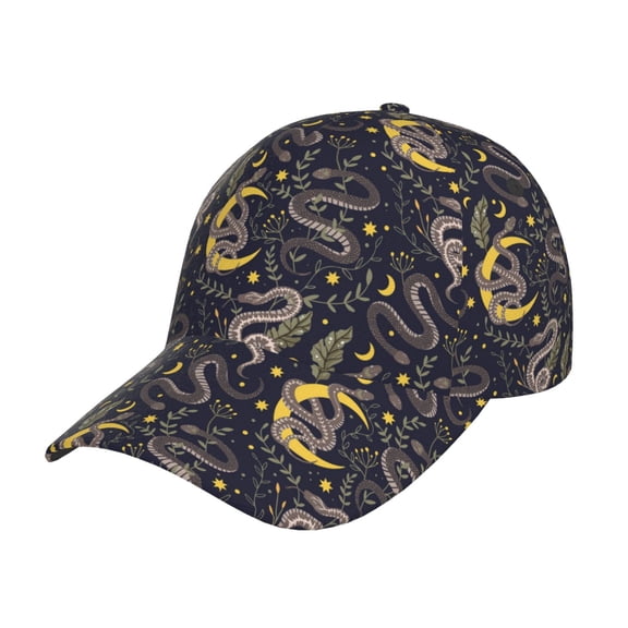 Kdxio Unisex Snake Sleep Pattern Baseball Cap Unisex Washed Classic Adjustable Hat