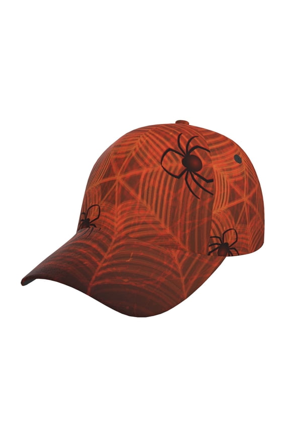 Unisex Spider Web Pattern Baseball Cap Unisex Washed Classic Adjustable Hat