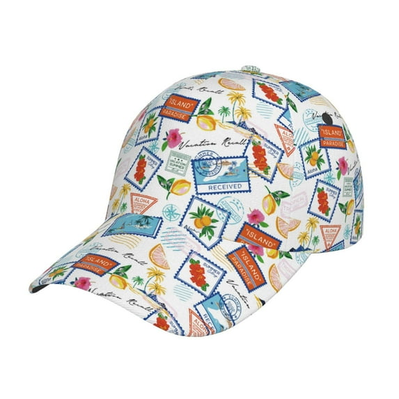 Kdxio Unisex Stamp Pattern Baseball Cap Unisex Washed Classic Adjustable Hat