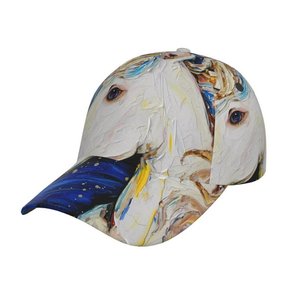 Kdxio Unisex Starry White Horse Pattern Baseball Cap Unisex Washed Classic Adjustable Hat