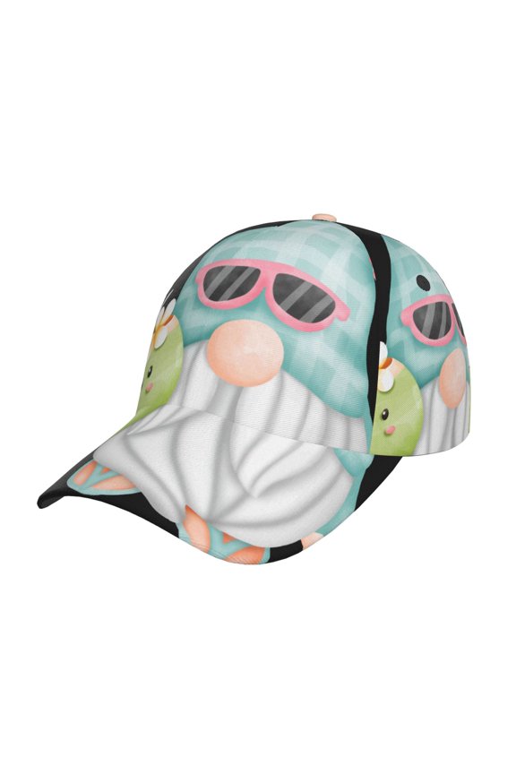 Unisex Summer Gnome,Cute Gnome Pattern Baseball Cap Unisex Washed Classic Adjustable Hat