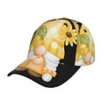 thumbnail image 1 of Kdxio Unisex Sunflower Gnomes 3 Pattern Baseball Cap Unisex Washed Classic Adjustable Hat, 1 of 5