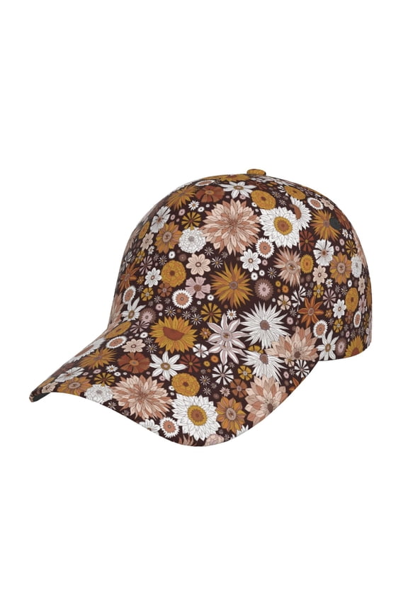 Unisex Sunflowers Pattern Baseball Cap Unisex Washed Classic Adjustable Hat