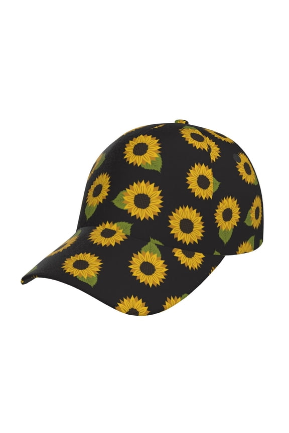 Unisex Sunflowers Pattern Baseball Cap Unisex Washed Classic Adjustable Hat
