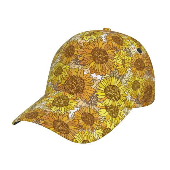 Kdxio Unisex Sunflowers1 Pattern Baseball Cap Unisex Washed Classic Adjustable Hat